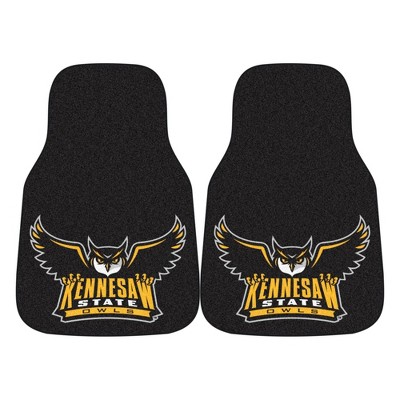 NCAA Kennesaw State Owls Carpet Car Mat Set - 2pc