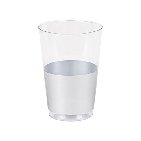 Smarty Had A Party 12 Oz. Clear With Metallic Silver Thick Bottom Round ...