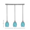 Toltec Lighting Any 3 - Light Chandelier in  Brushed Nickel with 5" Turquoise Fusion Shade - 2 of 2