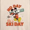 Women's - Disney - Mickey No Day Like A Ski Day Lightweight French Terry Wide Neck Long Sleeve Shirt - 2 of 4