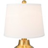 360 Lighting Becca 22" High Urn Small Modern Accent Table Lamps Set of 2 Gold Brass Finish Metal White Shade Living Room Bedroom Bedside Nightstand - 3 of 4