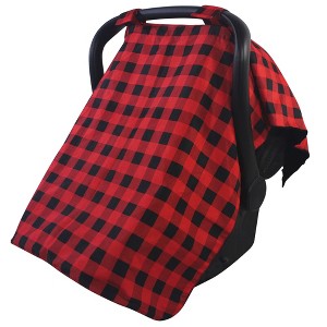 Hudson Baby Unisex Baby Reversible Car Seat and Stroller Canopy, Buffalo Plaid, One Size - 1 of 4