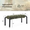 Christopher Knight Home Xander Modern Teddy Braided Upholstered Bench with Metal Legs - 3 of 4