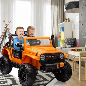 24V Ride-On Truck Car for Kids with Parent Remote Control – 3 Speeds, 4-Wheel Suspension, LED Lights, Music/MP3 Player & Safety Belt - 1 of 4