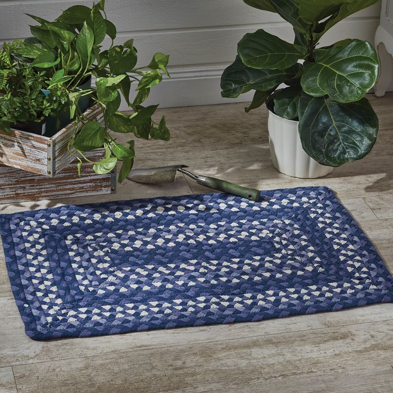 Park Designs Blue and Stone Braided Rectangle Rug 20 in x 30 in, 2 of 4