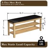 LOVMOR Shoe Rack Bench, 3-Tier Bamboo Shoe Storage Organizer, Entryway Bench, Holds Up to 500 lb, for Entryway Bathroom Bedroom - 4 of 4