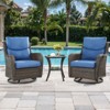 Buenhomino 3 Pieces Patio Bistro Set Outdoor Swivel Rocker Patio Chairs with Side Table Patio Furniture for Deck Porch Garden Balcony Poolside - 2 of 4