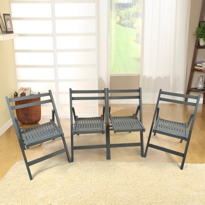SKRAN Furniture Set Slatted Wood Folding Special Event Chair, Foldable Style Patio Dining Chairs for Kitchen, Balcony and patio