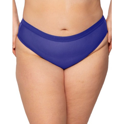 Women's Mesh Back High Cut Briefs - Auden™ Blue 3x : Target