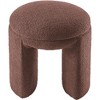 Meridian Furniture,Bowen Faux Shearling Teddy Fabric Ottoman/Stool - 3 of 4