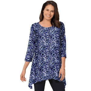 Woman Within Plus Size The High-Low Hem Tunic - 1 of 4