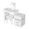 Vynxaria 3-in-1 Makeup Vanity Desk with Flip-Top Mirror - Stylish Multi-Functional Table - 4 of 4