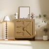Buffet Cabinet with Storage, Wooden Storage Cabinet with 3 Drawers, Coffee Bar with Adjustable Shelf, Strong Wood Feet, Sideboard for Living Room - 4 of 4