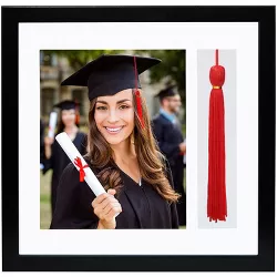 Americanflat Graduation Frame with tempered shatter-resistant glass - 2 Opening Mat Displays - Available in a variety of Sizes