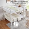 Full over Full Bunk Bed with Thick Posts,Wooden Bunk Bed with High Guardrail ,No Box Spring Needed, Natural - 4 of 4