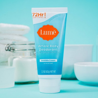 Lume Whole Body Women&#8217;s Deodorant - Invisible Cream Tube - Aluminum Free - Unscented - 2.2oz_8