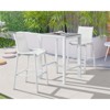 Meridian Furniture Nizuc White Outdoor Patio Mesh Barstool (Set of 2) - 2 of 4