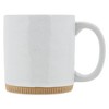 Elanze Designs High Gloss Raw Clay Bottom 15 ounce Ceramic Stoneware Coffee Mugs Set of 4, White - 2 of 4