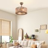 YIYIBYUS Contemporary 4-Light Rustic Enclosed Ceiling Fan with Unique Shade - 2 of 4