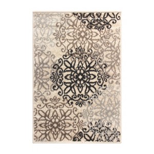 Elegant Floral Medallion Indoor Area Rug or Runner - Blue Nile Mills - 1 of 2