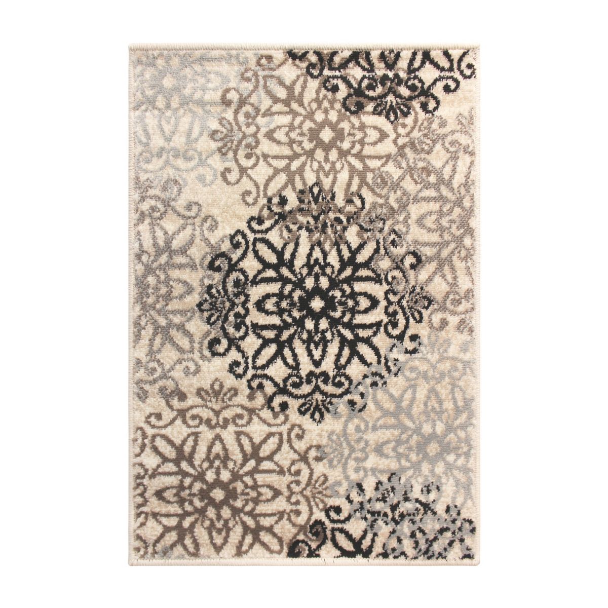Elegant Floral Medallion Indoor Area Rug or Runner - Blue Nile Mills