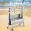 132 LBS Roaster Spit Rotisserie BBQ Grill Pig Lamb Chicken Roaster 44" With Wheels - 4 of 4