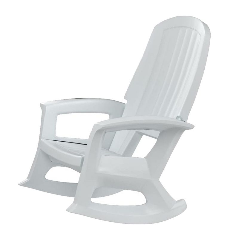 Semco Rockaway Heavy-Duty Outdoor Rocking Chair w/Low Maintenance All-Weather Porch Rocker & Easy Assembly for Deck and Patio, White (3 Pack), 2 of 7