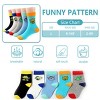 SEVOBAL 5 Pairs Normal Socks Gift for Boy Kid Toddler Summer Sock Cotton Crew Socks Plush Sleeping Slipper Sock Soft, Multicolored, 8.58"*0.39"*0.39" - 3 of 4