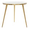 Contemporary Marble Accent Table Gold - Olivia & May: Indoor Use, Splayed Legs, Modern Style - image 3 of 4