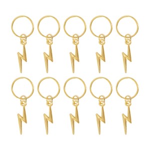 Unique Bargains Wings Hair Ring Pendants 10 Pcs - 1 of 4