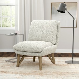 29.9" Wide Armless Accent Chair in Fabric with Easy Assembly and Durable Construction for Living Room - 1 of 4