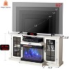 AMERLIFE 3-Sided Glass Fireplace TV Stand with LED Lights - 4 of 4
