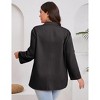 Womens Plus Size Blazers Long Sleeve Classic Draped Open Front Lightweight Cardigans - 4 of 4