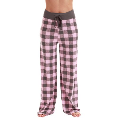 pink charcoal buffalo plaid