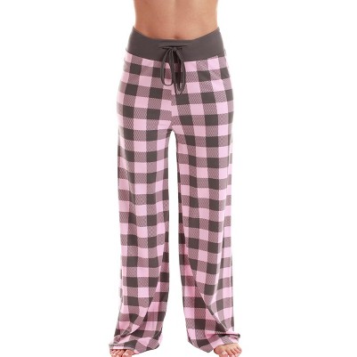 pink charcoal buffalo plaid