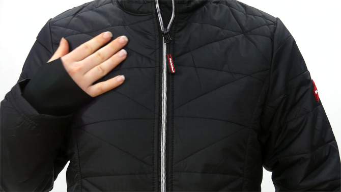RefrigiWear Women's Warm Lightweight Packable Quilted Ripstop Insulated Jacket, 2 of 8, play video