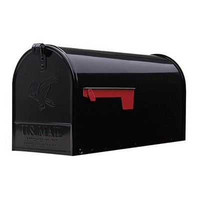 Gibraltar Mailboxes Elite Steel Large Residential Post Mount Mailbox, Black
