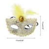 Unique Bargains Dragon Pattern Feather Half Face Party Mask 1 Pc - 2 of 4