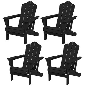 Hyleory HDPE Outdoor Folding Chair with Cloud-Shaped Backrest, Portable Patio Seating - 1 of 4