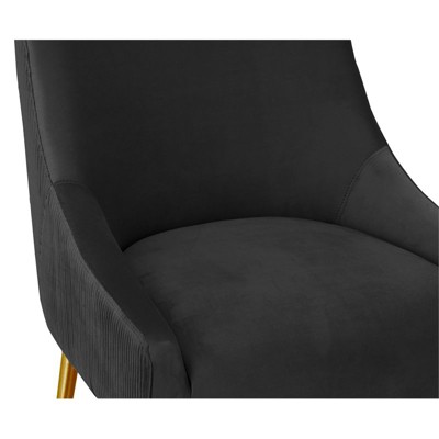 Beatrix Black Velvet Counter Stool with Gold Stainless Steel Legs
