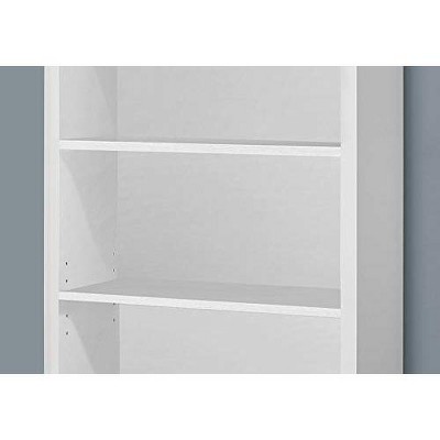 Sleek Contemporary White Bookcase with Adjustable Shelves