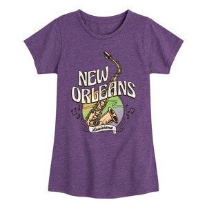 Girls' - Instant Message - New Orleans Fitted Short Sleeve Graphic T-Shirt - 1 of 4