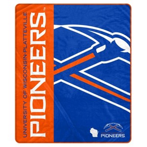 NCAA Wisconsin Platteville Pioneers Ultra Soft Tailgate Throw Blanket - 1 of 2
