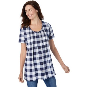 Woman Within Plus Size A-Line Knit Tunic - 1 of 4
