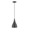 Livex Lighting Amador 1 - Light Pendant in  Shiny Dark Gray/Polished Chrome - 2 of 4