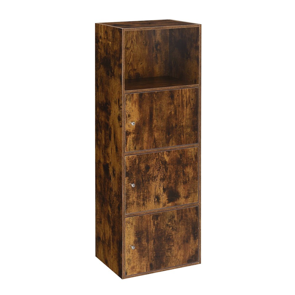 Breighton Home Xtra Storage 3 Door Cabinet with Shelf in Barnwood