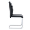 GlasFlength Indoor Dining Chairs Modern Dining Place with Comfortable Support for Dining Room or Kitchen, Black,17.5”*16”*39" - 4 of 4