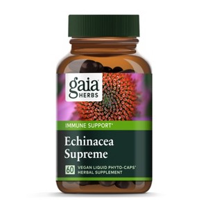 Gaia Herbs Echinacea Supreme - Immune Support Supplement - 60 Vegan Liquid Phyto-Capsules - 1 of 4