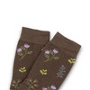Anna-Kaci Women's 3 Pairs Floral Patterned Split-Toe Socks Soft Cotton Stretch Knit Crew Style - 4 of 4
