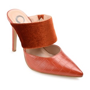 Journee Collection Womens Sutonn Mules High Stiletto Pointed Toe Pumps - 1 of 4
